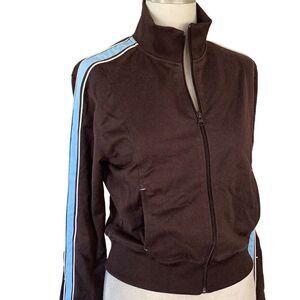 Counter Culture Y2K Retro Track Zip Jacket Women’s Large Brown